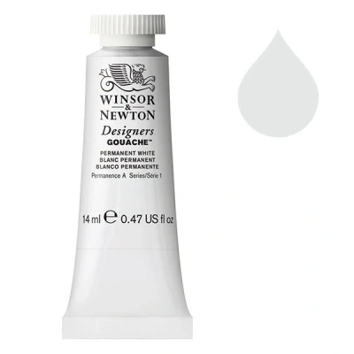 Image of Winsor &amp; Newton, Designers Gouache, Permanent White, 14 ml (Pack of 1)