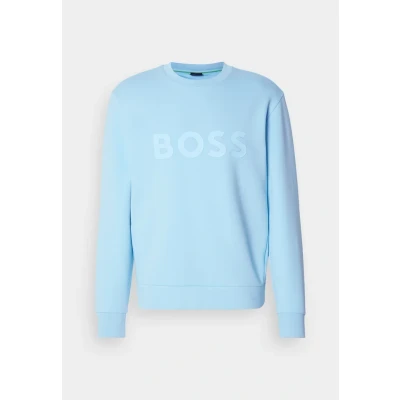 Image of BOSS Salbo Sweatshirt, Men&#039;s, Size: Medium, Light pastel blue