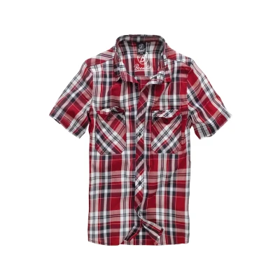 Image of Brandit Men&#039;s Shirt, Red/Black/White, 4XL