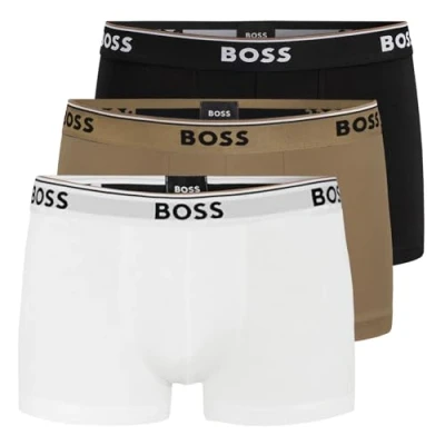 Image of BOSS Trunk Power 3 PACK Pants, Men&#039;s, Size: XXL, Black/white/beige