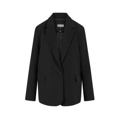 Image of Urban Classics Women&#039;s Ladies Basic Blazer Jacket, Black, M