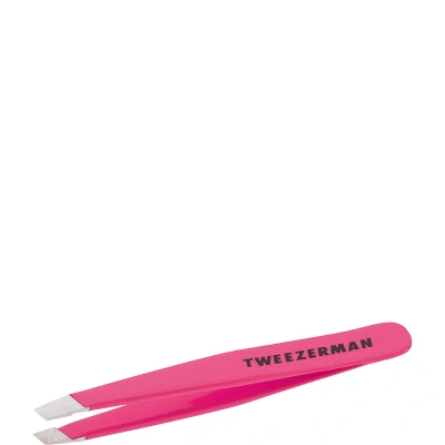 Image of Tweezerman Mini Slant Tweezer Flamingo Pink