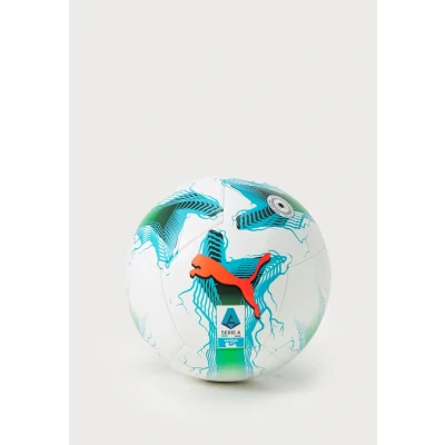 Image of Puma Orbita Serie A Unisex Football, Size: 5, White/multicolor