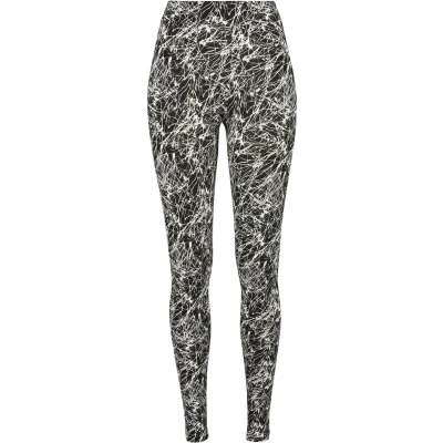 Image of Urban Classics SOFT AOP Leggings Trousers, Women&#039;s, Size: XS, Blackpaint