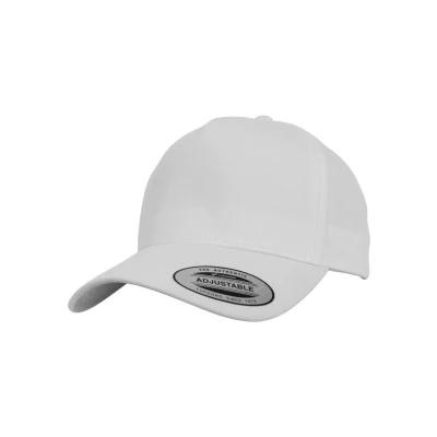 Image of Flexfit 5PANEL Curved Classic Snapback Cap, Size: One Size, White