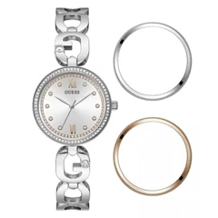 Image of Guess Empower SET Watch silvercoloured, Women&#039;s, Size: One Size, Silver coloured