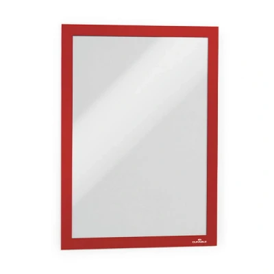 Image of Durable Duraframe 487303 Information Frame (A3 Self Adhesive with Magnetic Closure) Pack of 2 Red