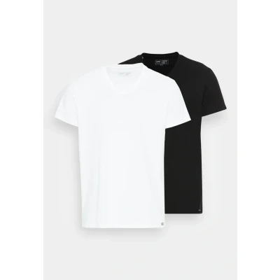 Image of Lee Men&#039;s Twin Pack V Neck Black White T Shirt, White, S