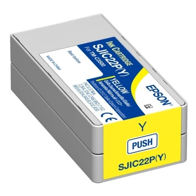 Image of Epson SJIC22P (Y) yellow ink cartridge (original Epson)