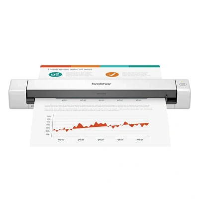 Image of Brother DS 640 Document Scanner, USB 3.0, DSMobile, Portable, 15PPM, A4 Includes Micro Cable, White