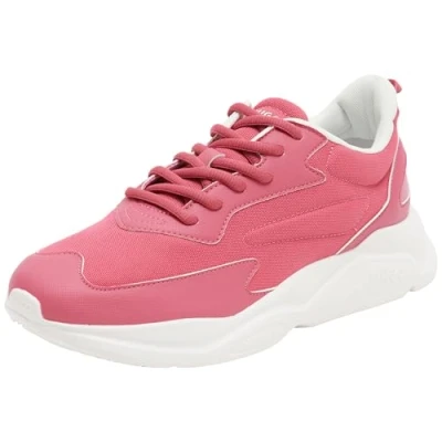 Image of HUGO LEON Trainers, Women&#039;s, Size: 9, Bright pink Textile/synthetics
