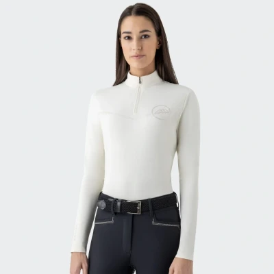 Image of Equiline Ladies Equost Training Polo UV Protection Tofu UK10 Polos &amp; T shirts Horse Equestrian