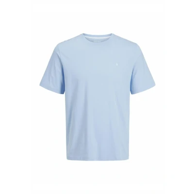 Image of Jack &amp; Jones Jjepaulos CREW NECK NOOS Basic Tshirt, Men&#039;s, Size: XL, Chambray blue