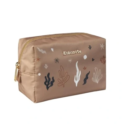 Image of Kokonote Cosmetic Bag Kalima 6.9 x 4.3 3.7 inches 17.5 11 9.5 cm Case, Large Pencil Pouch, Travel Toiletry Bag, Kalima, 17,5 9,5 cm,