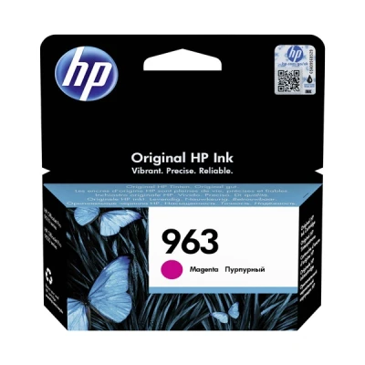 Image of HP 3JA24AE 963 Original Ink Cartridge, Magenta, Single Pack
