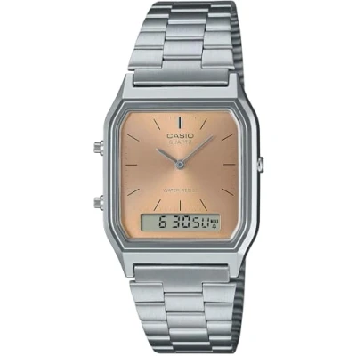 Image of Casio Unisex Watch orange/silvercoloured, Size: One Size, Orange/silver coloured