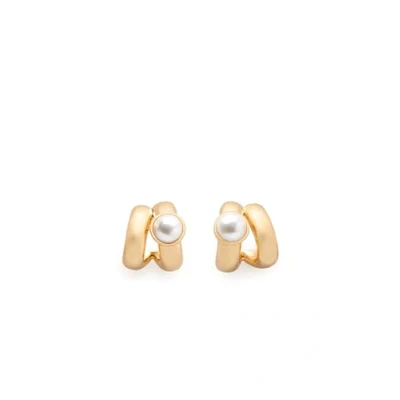 Image of kate spade new york KEEP Sparkling Huggie Earrings goldcoloured, Women&#039;s, Size: ONE, Gold/coloured