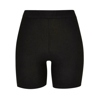 Image of Urban Classics Women&#039;s Ladies Rib Knit Shorts, Black, 5XL