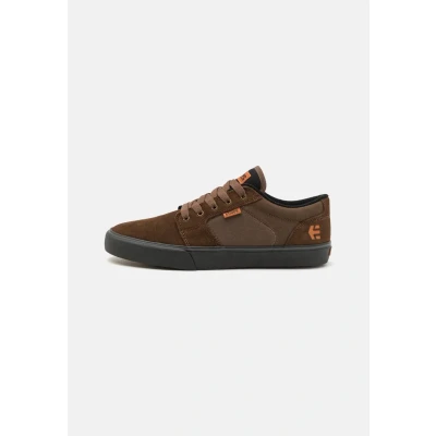 Image of Etnies Barge Unisex Trainers, Men&#039;s, Size: 5, Brown/black Leather and textile