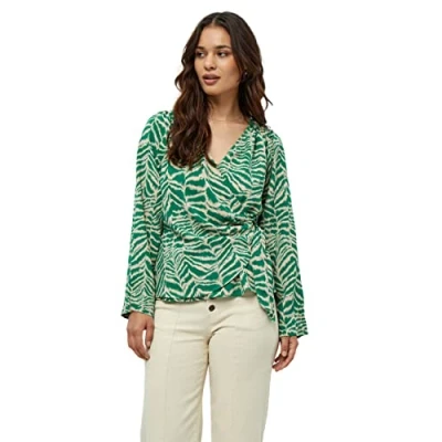 Image of Desires Dealberte LONG Sleeve WRAP BLOUSE. Blouse, Women&#039;s, Size: Small, Simply green