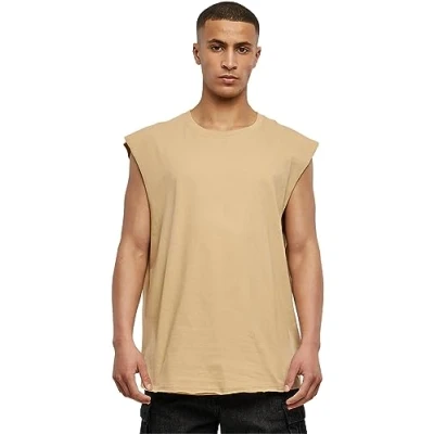 Image of Urban Classics OPEN EDGE Sleeveless Top, Men&#039;s, Size: XL, Unionbeige