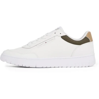 Image of Tommy Hilfiger Basket CORE LITE Trainers, Men&#039;s, Size: 10, Ecru Leather and textile