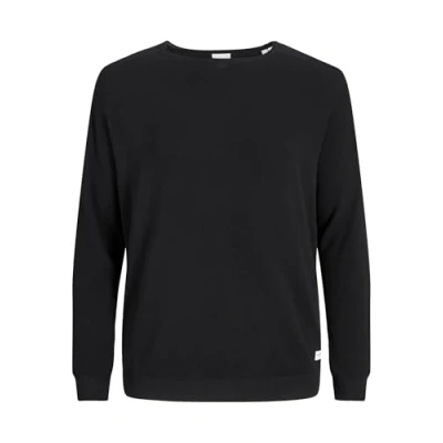 Image of Jack &amp; Jones Jjehill CREW NECK Jumper, Men&#039;s, Size: 3XL, Black