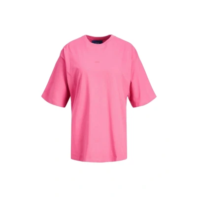Image of JJXX Jxandrea SS Loose Every LOGO TEE NOOS Basic Tshirt, Women&#039;s, Size: Small, Carmine rose