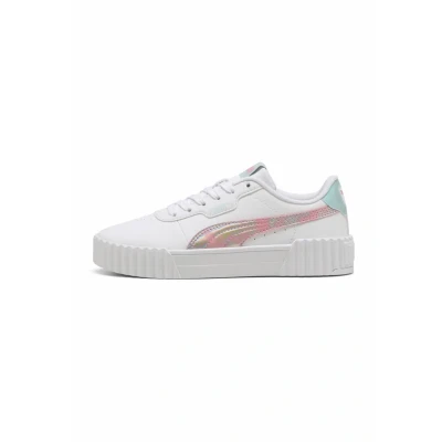 Image of Puma Carina 3.0 Space Belle Sneakers Trainers, Women&#039;s, Size: 3.5, White pinkscape shoes