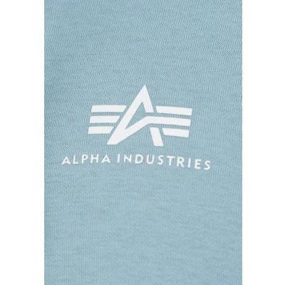 Image of Alpha Industries Basic Small LOGO Hoodie, Size: XS, Greyblue