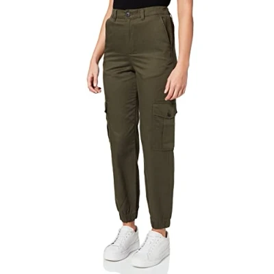 Image of JJXX Holly Relaxed Cargo PANT trousers, Women&#039;s, Size: Lx32, Forest night