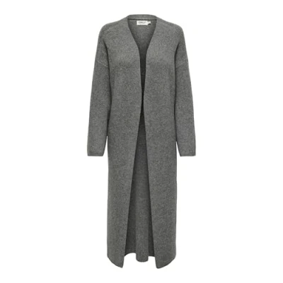 Image of ONLY Onlalpha MAXI Cardigan Cardigan, Women&#039;s, Size: XL, Medium grey