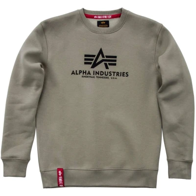 Image of ALPHA INDUSTRIES Men&#039;s Basic Sweatshirt, Olive, 3XL