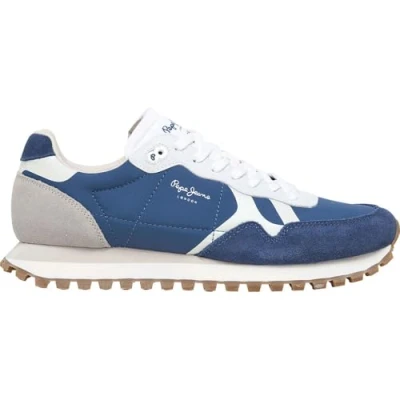 Image of Pepe Jeans Briton Master Trainers, Men&#039;s, Size: 11, Marine blue Leather/synthetics