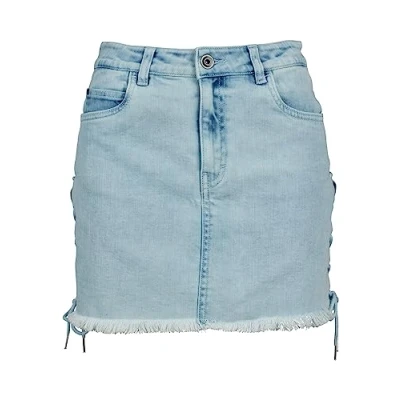 Image of Urban Classics LACE UP Skirt Denim skirt, Women&#039;s, Size: 30, Blue bleached