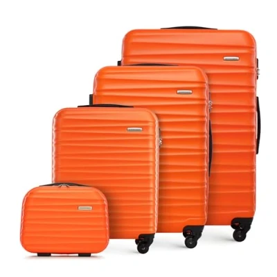 Image of WITTCHEN Groove Line Set of 4 suitcases suitcases, Orange,