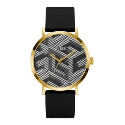 Image of Guess Bossed Watch Gold coloured, Men&#039;s, Size: One Size, coloured