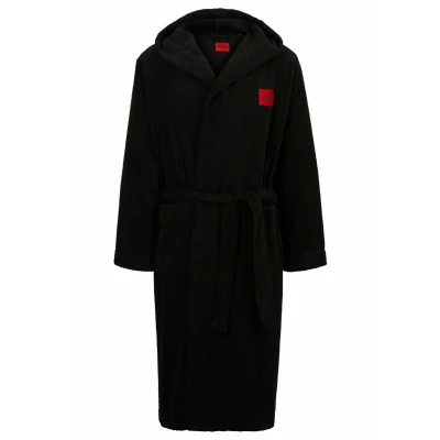 Image of HUGO Dressing gown, Men&#039;s, Size: Large, Schwarz eins