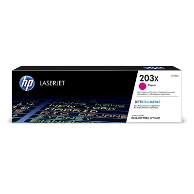 Image of HP CF543X 203X High Yield Original LaserJet Toner Cartridge, Magenta, Single Pack