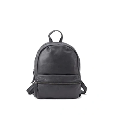 Image of BIBA Handbag for Woman from Genuine Leather, Backpack Bag Leather Jersey x JEX7L, Long Handle, Zip Closure, Cowhide Black, 27 32 10 cm
