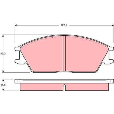 Image of brake Pad Set, disc TRW GDB373