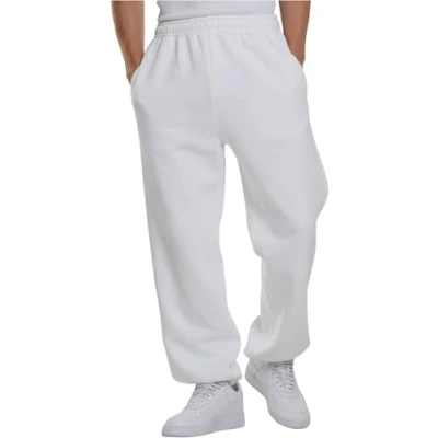 Image of Urban Classics Fluffy Tracksuit bottoms, Men&#039;s, Size: Small, White