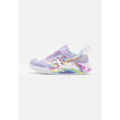 Image of Skechers Unicorn Chaser Trainers for kids, Size: 2, Lavender Synthetics/textile