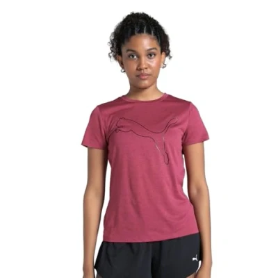 Image of Puma Essential LOGO TEE Sports Tshirt, Women&#039;s, Size: Small, Port heather