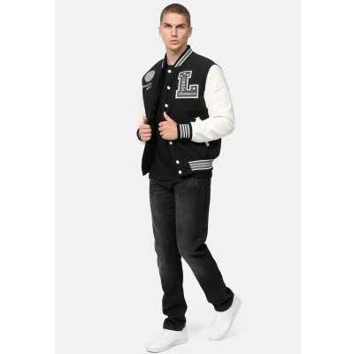 Image of Lonsdale Waterstein Training jacket, Men&#039;s, Size: Large, Black ecru grey