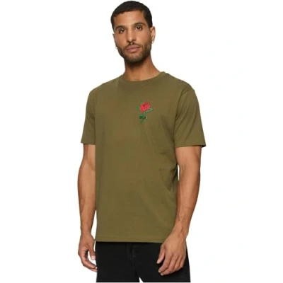 Image of Mister Tee ROSE Print Tshirt, Men&#039;s, Size: Large, Olive