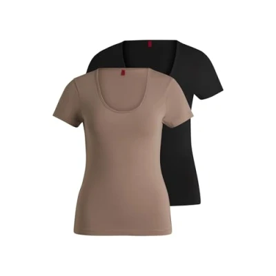 Image of HUGO 2 PACK Undershirt, Women&#039;s, Size: XL, Black
