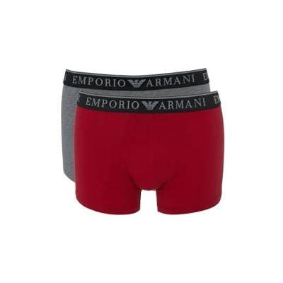 Image of Emporio Armani Trunk 2 PACK Pants, Men&#039;s, Size: Small, Melange grey/scooter