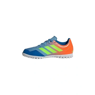 Image of adidas youngstar Rise k 2 Hockey Shoes, Bright Royal/Lucid Lemon/Team Light Blue, UK Child, Royal Lucid Lemon Team Child