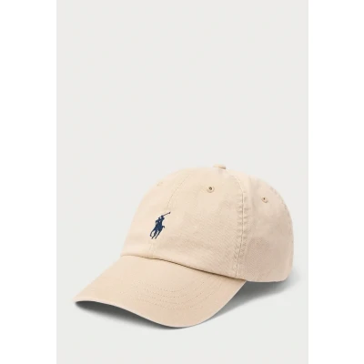 Image of Polo Ralph Lauren Cotton Chino Baseball CAP Cap, Size: One Size, Beige/blue